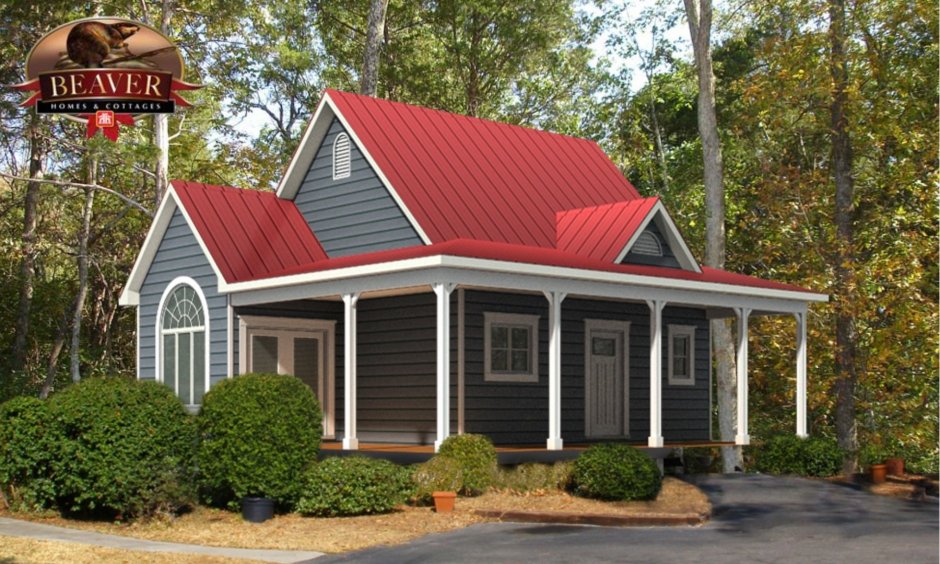 Danim house with a red roof