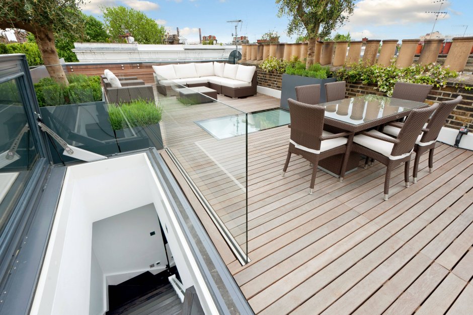 Operated flat roof Green Roof