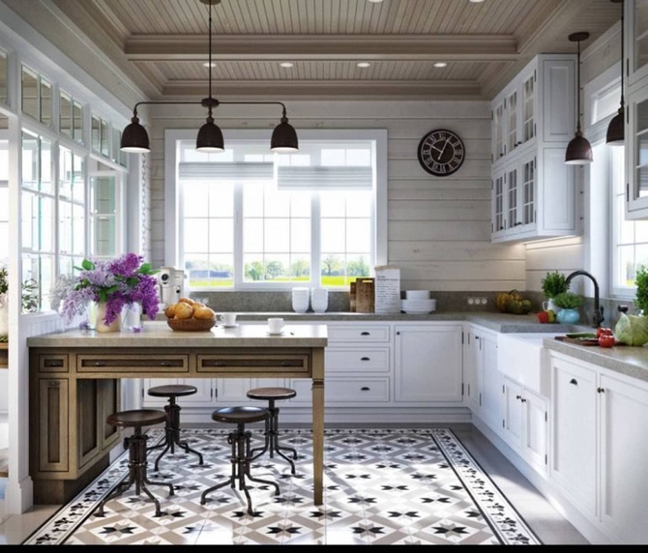 Kitchen in the style of neo Provence