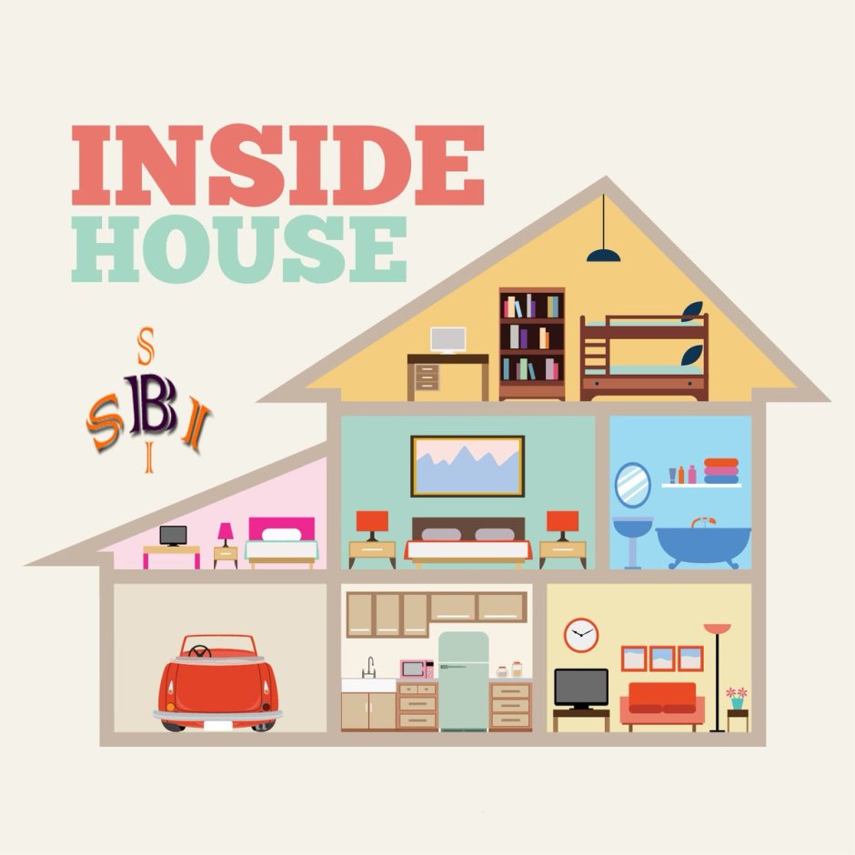 House with rooms vector