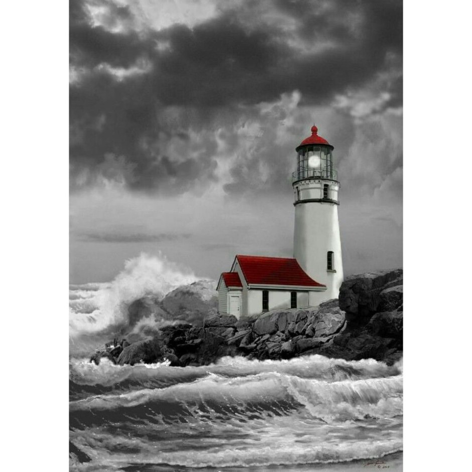 "The Seaside Lighthouse" seaside lighthouse "embroidery