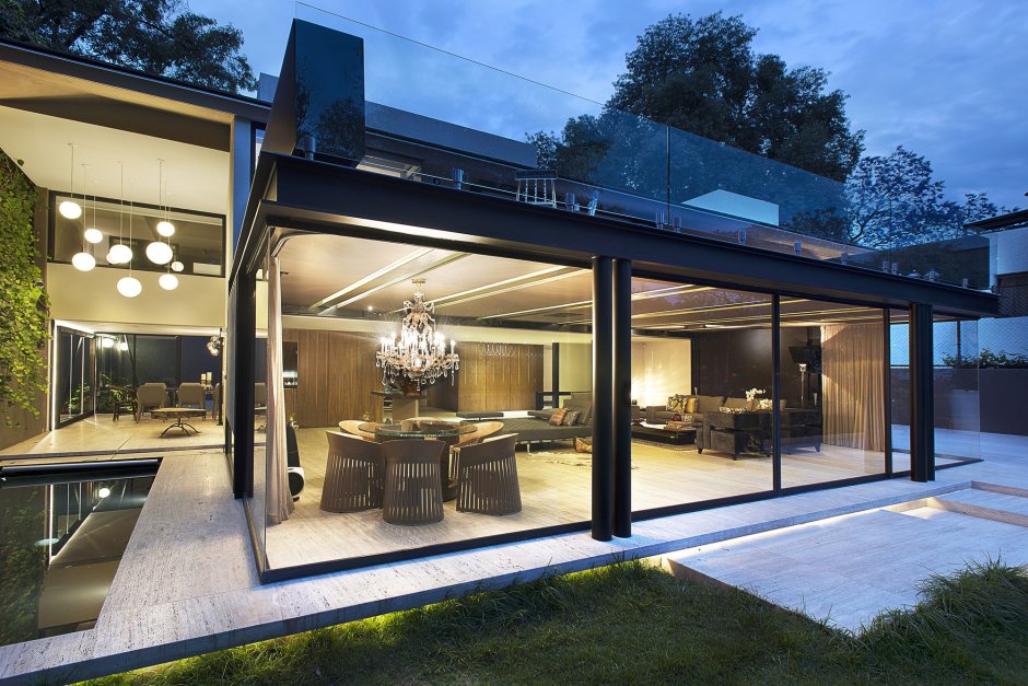 Glass veranda in a private house