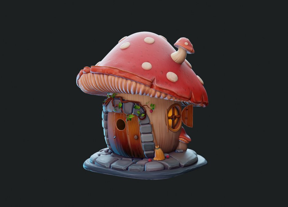 Mushroom house in minecraft