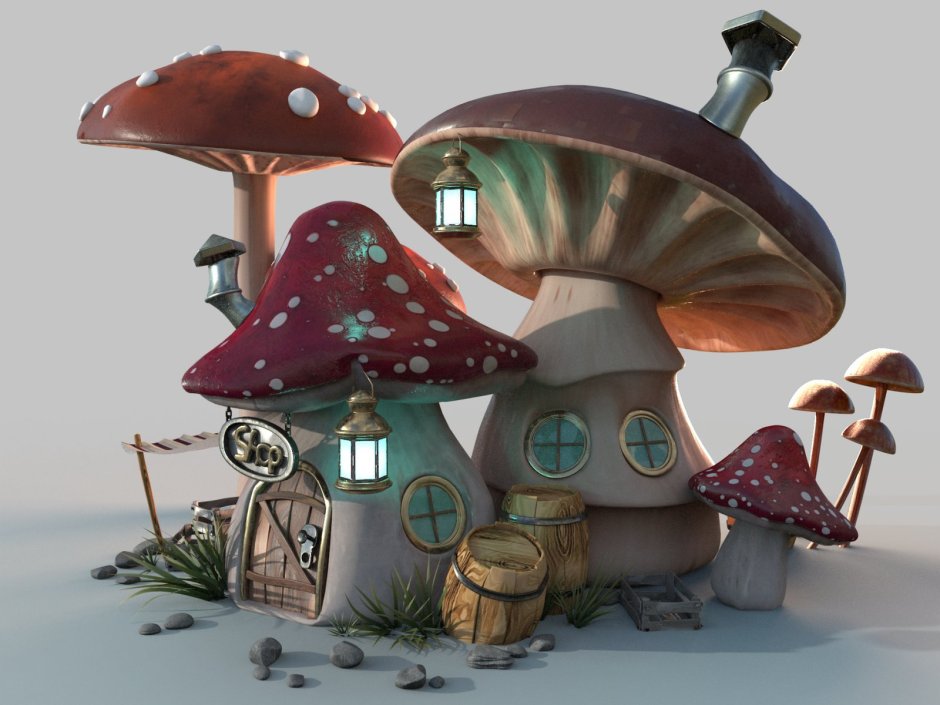 Clay house mushroom