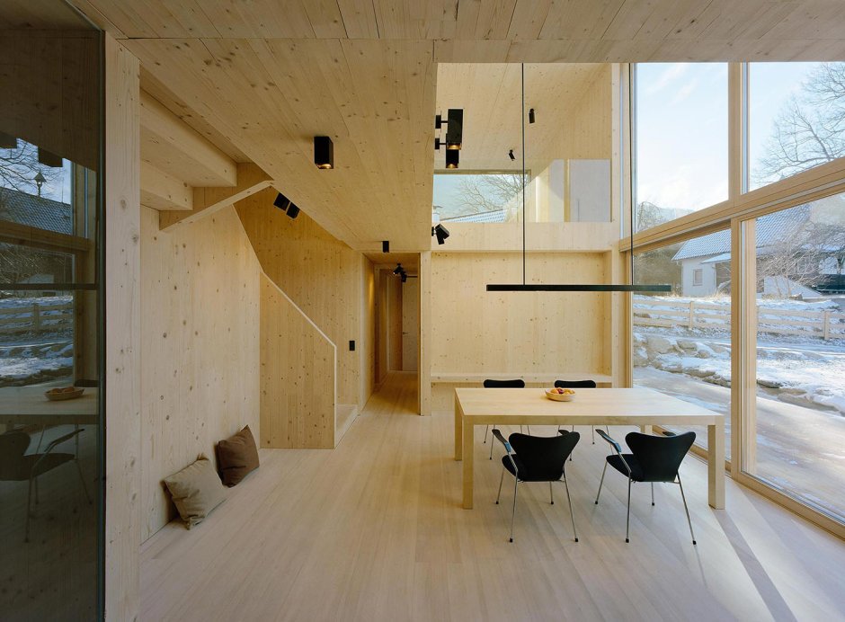 Modern wooden interior