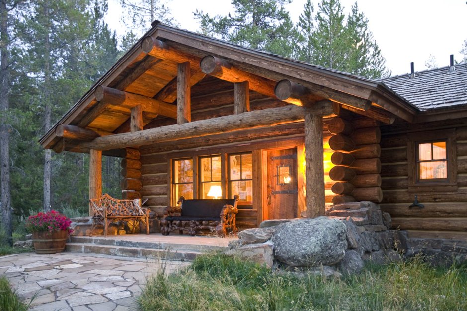 Wild log cabin