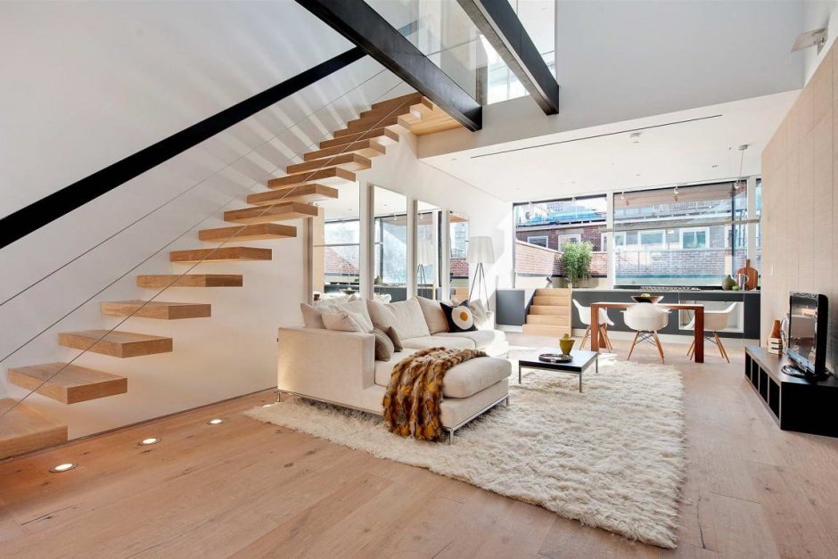 Modern stairs in the interior