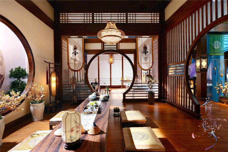 The interior of the Japanese estate