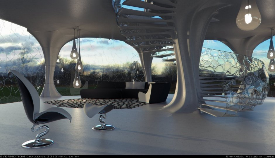 Fantastic interiors of the future