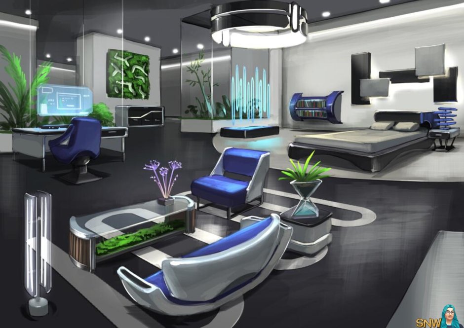 Sims 3 futuristic house