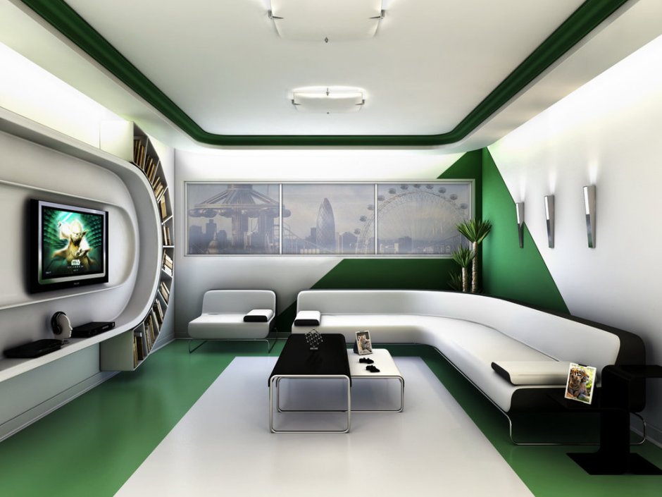 Futurism style interior