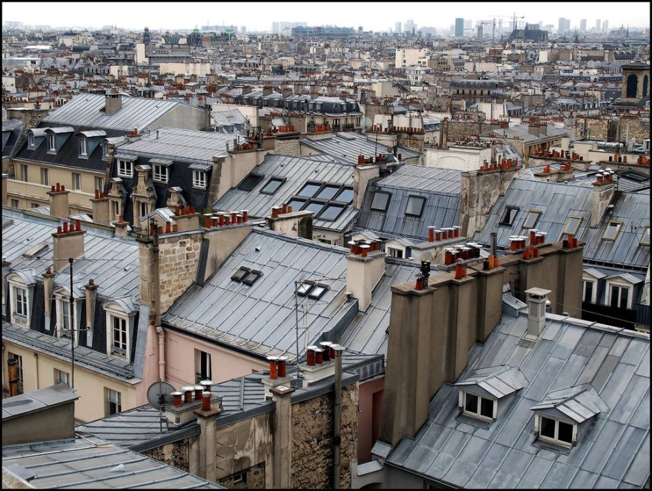 Roofs of houses in the city