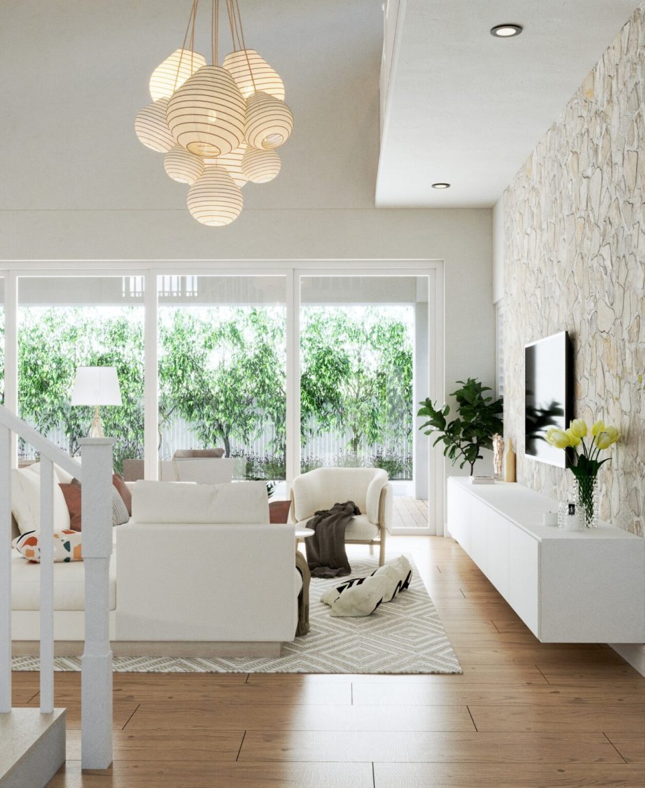 Kitchen living room in modern style 20kv m