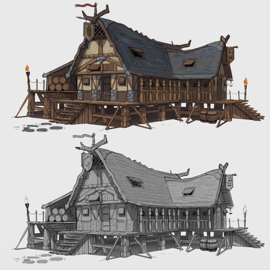 Camp wooden houses