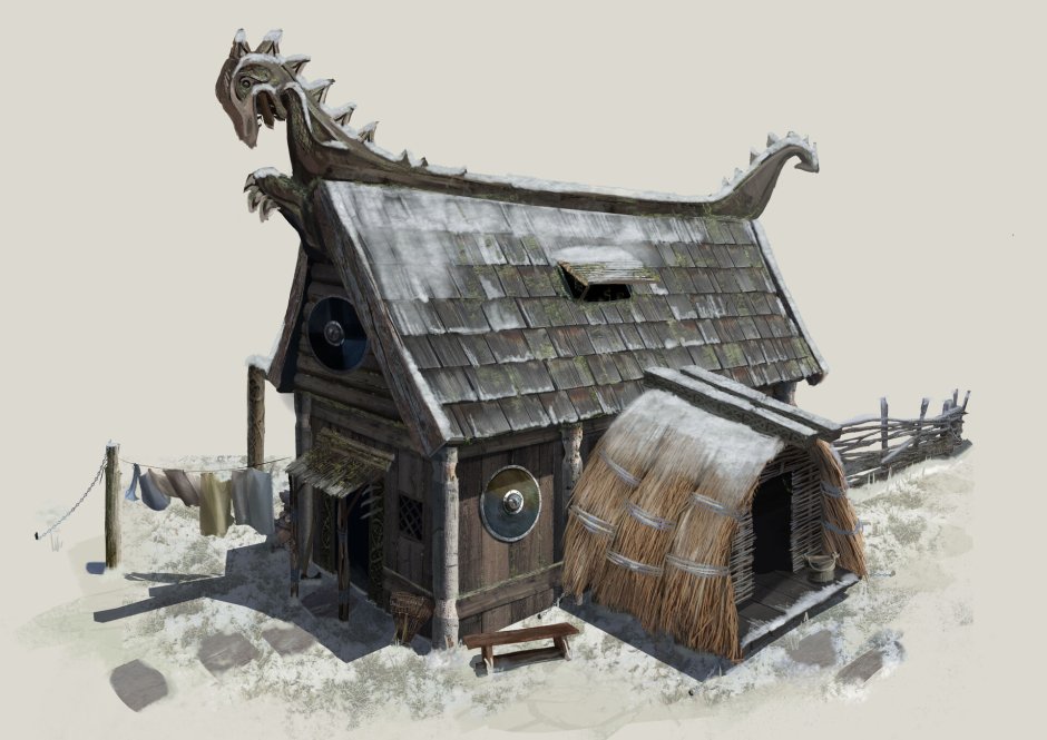 Viking village miniature