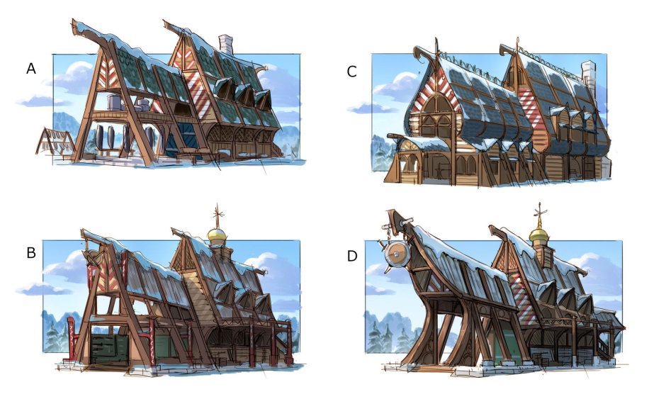 Viking houses concept art
