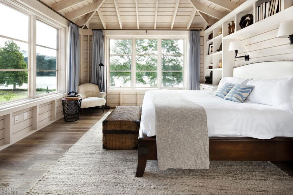 Scandinavian -style bedroom in a country house