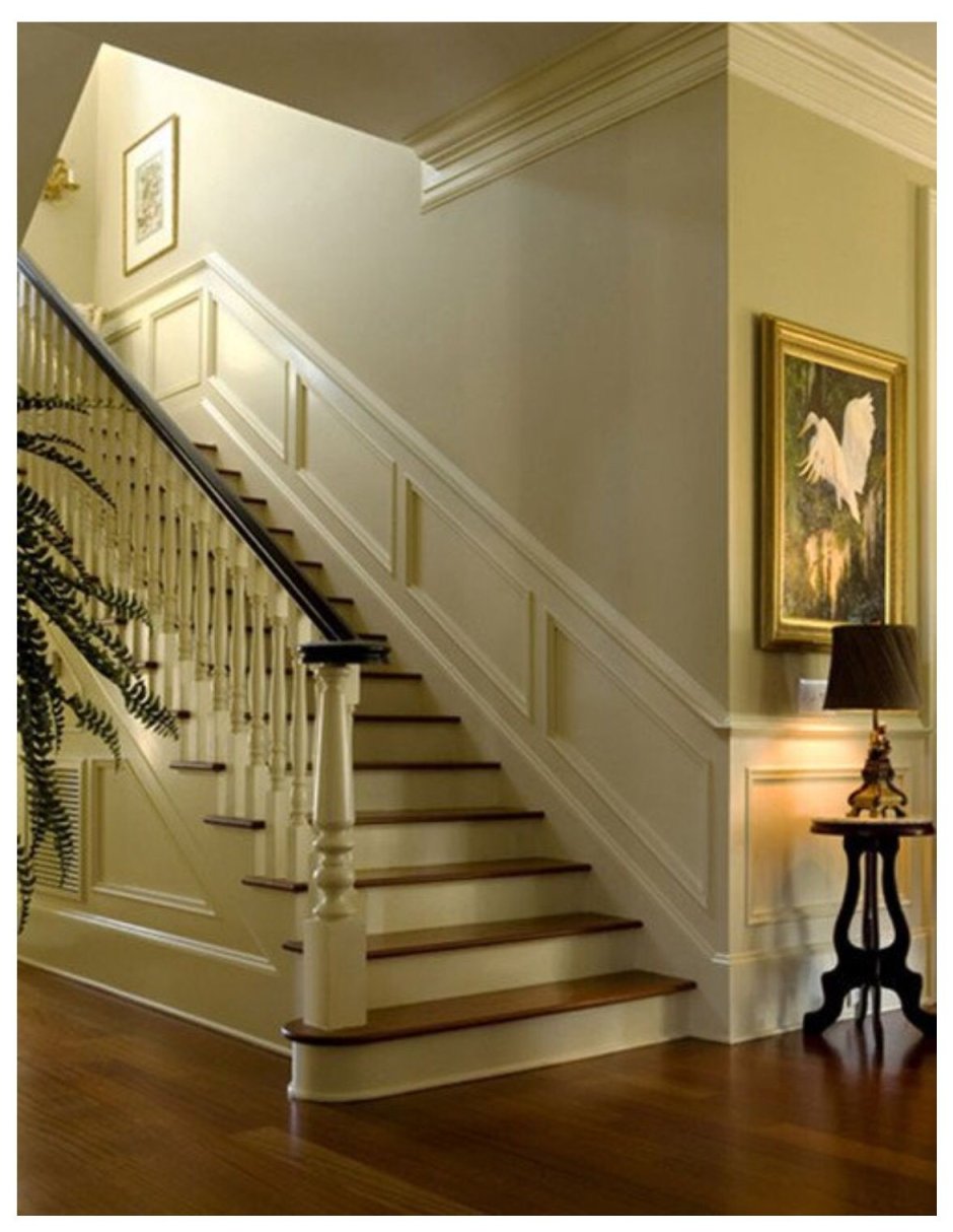 Staircase to the second floor in a private house