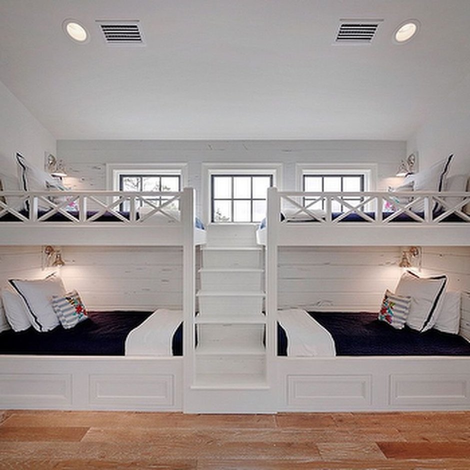 Bedroom design with two beds