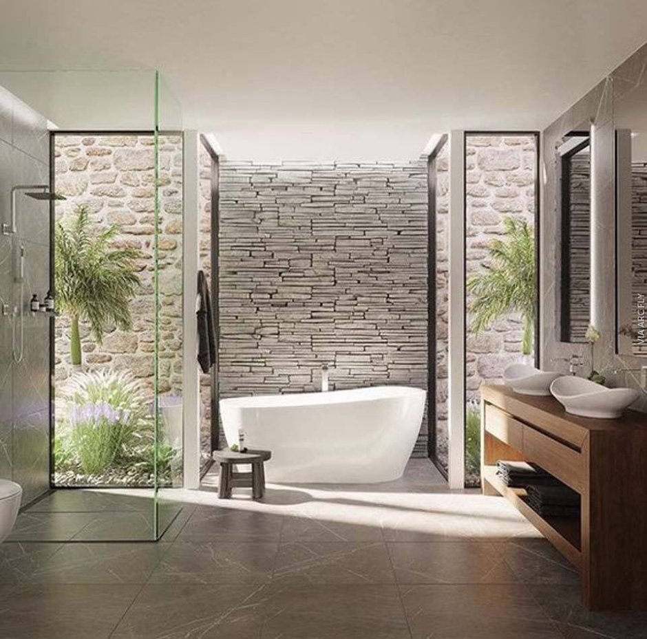 Bathroom design with a shower
