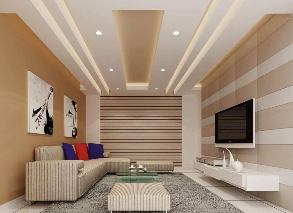 Ceiling design in the living room