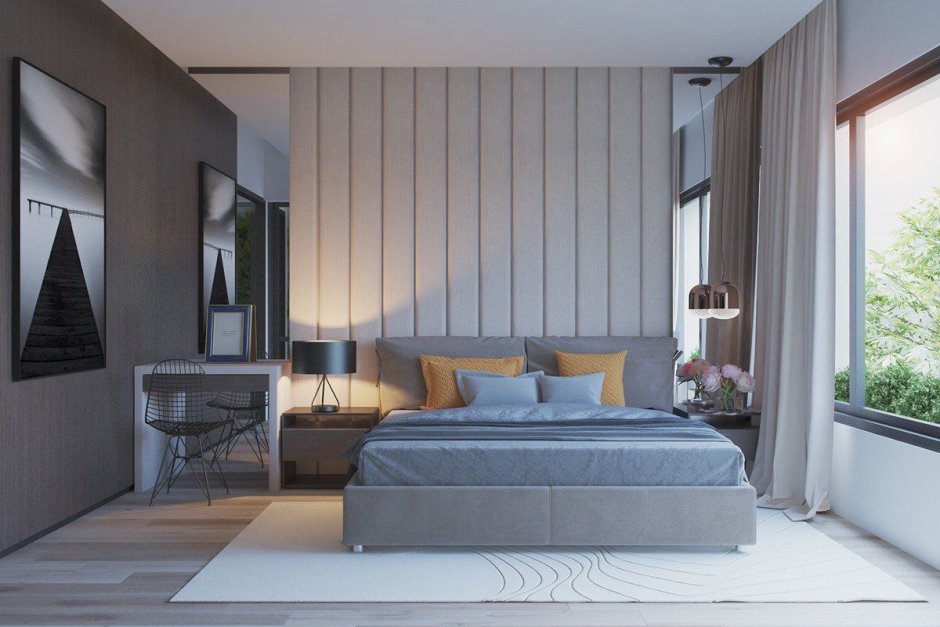 Design with gray walls
