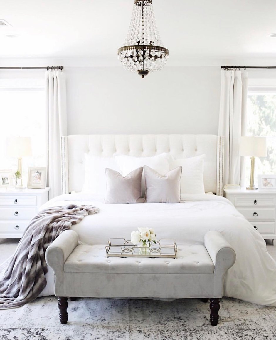Bedroom design in white