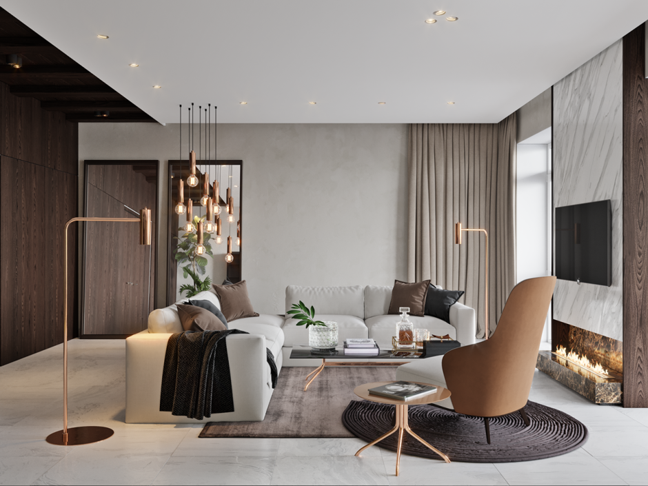 Modern style living room design