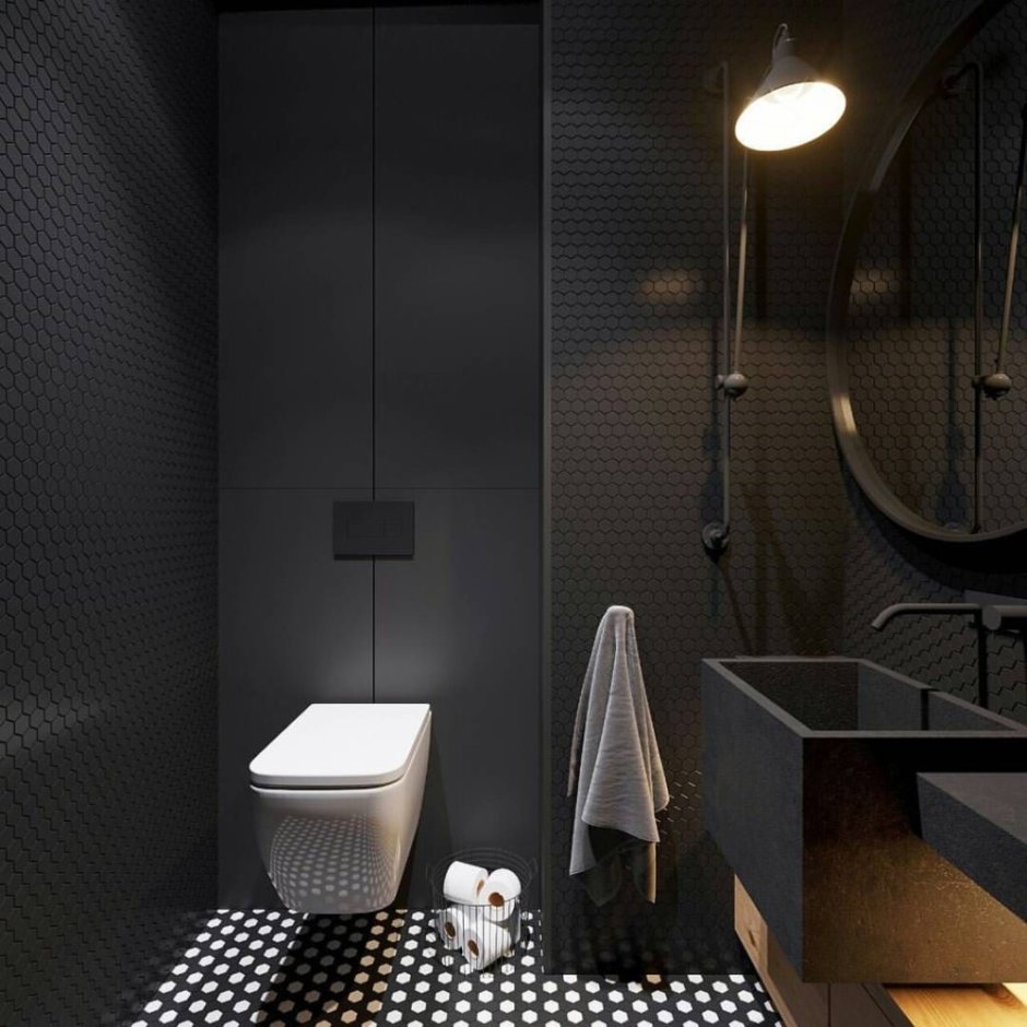 Black toilet design