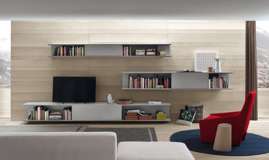 Tv wall design in the living room