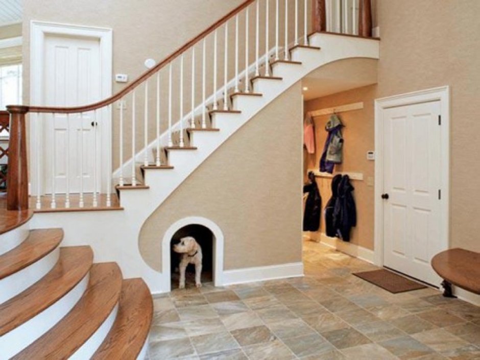 Space design under the stairs