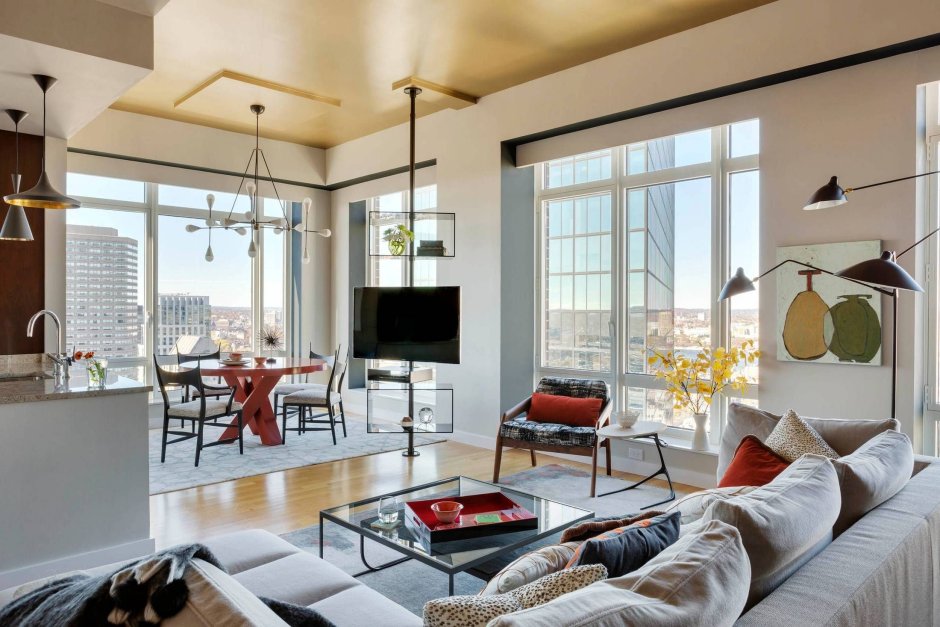Modern apartment living room design