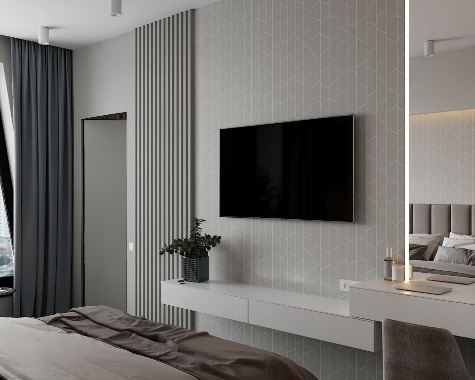 Modern wall design with tv