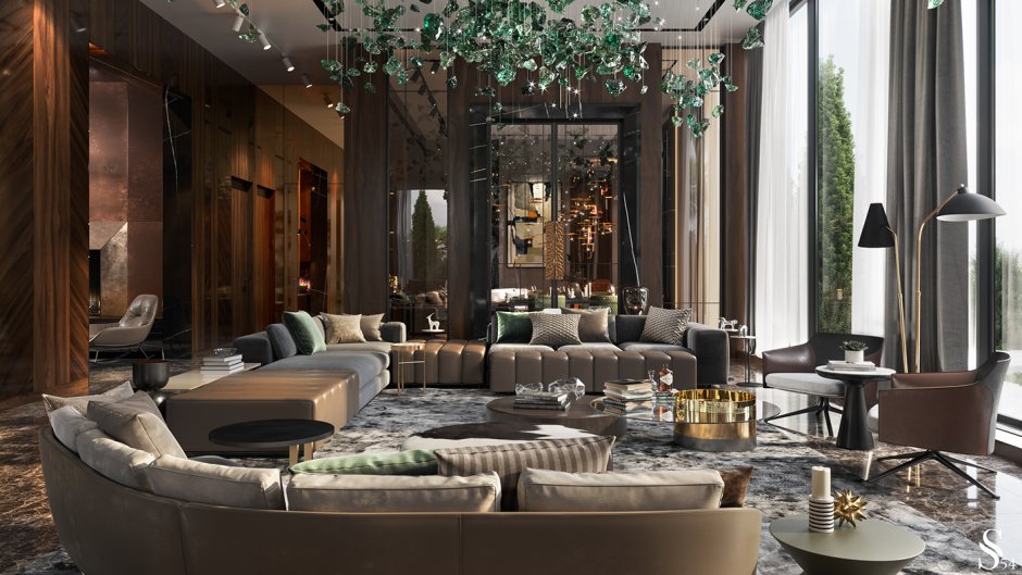 Interior luxury green