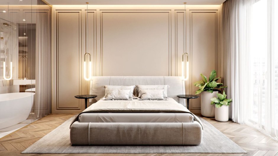 Luxury apartment bedroom