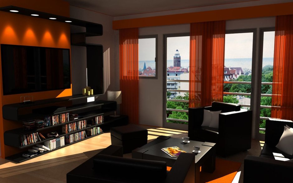 Interior design orange