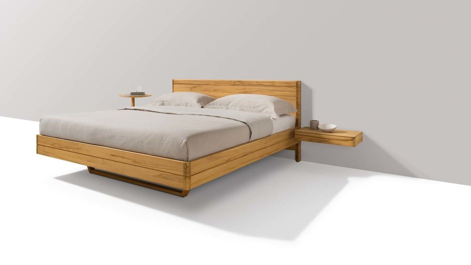 Solid wood bed frame