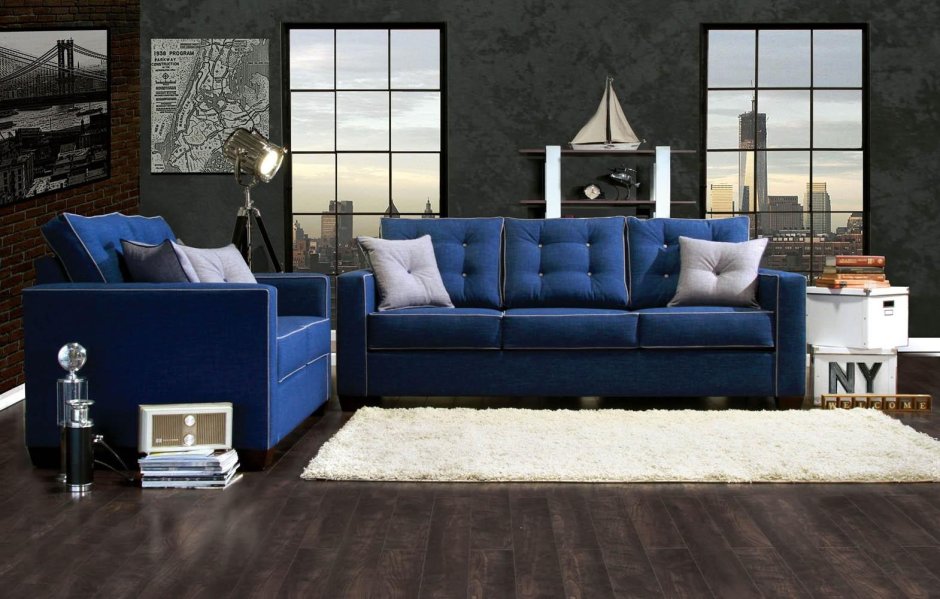 Blue room sofa