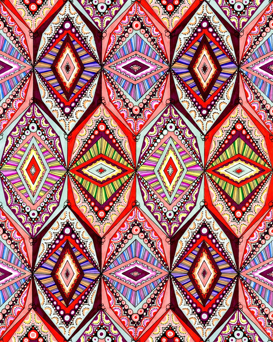 Geometric textile print design