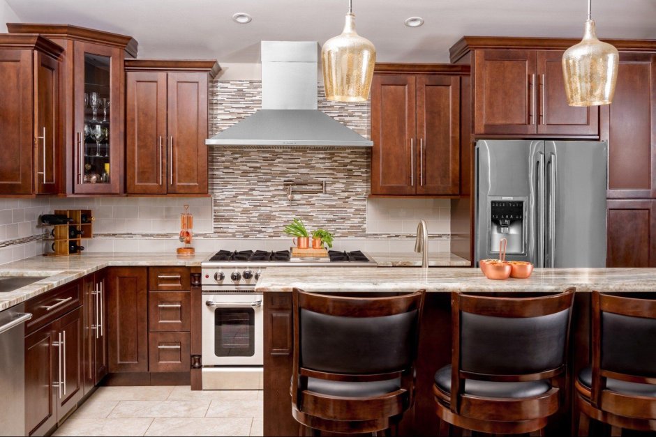 Solid wood kitchen cabinets