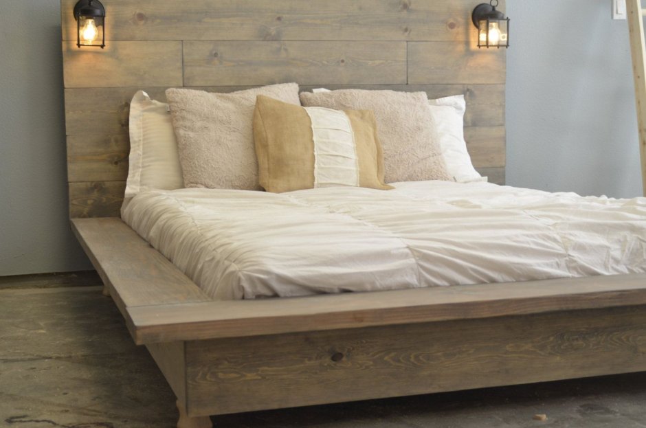 Wood platform bed frame