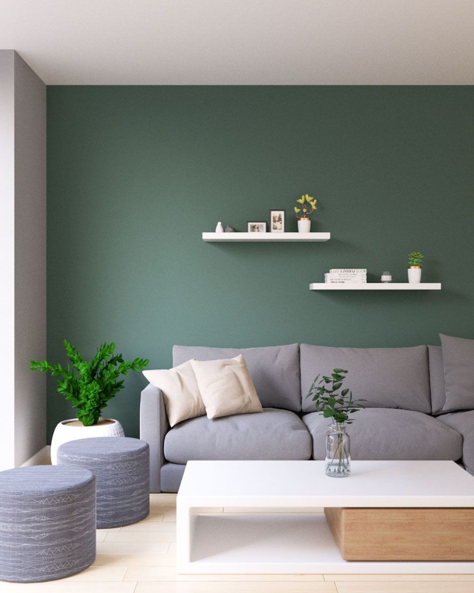 Green colour wall