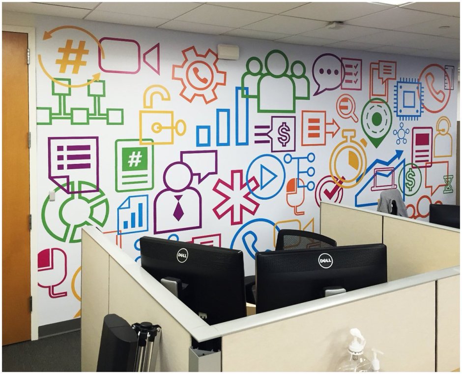 Office graphic wall design