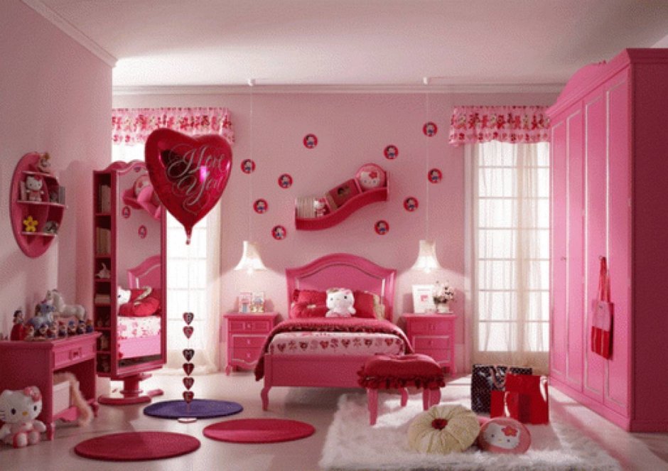 Interior design in pink