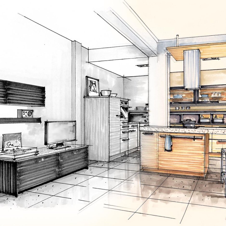 Page 4  Kitchen Interior Sketch Images  Free Download on Freepik