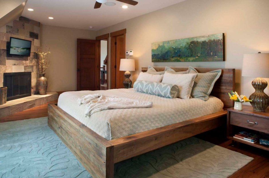 Modern wood bed