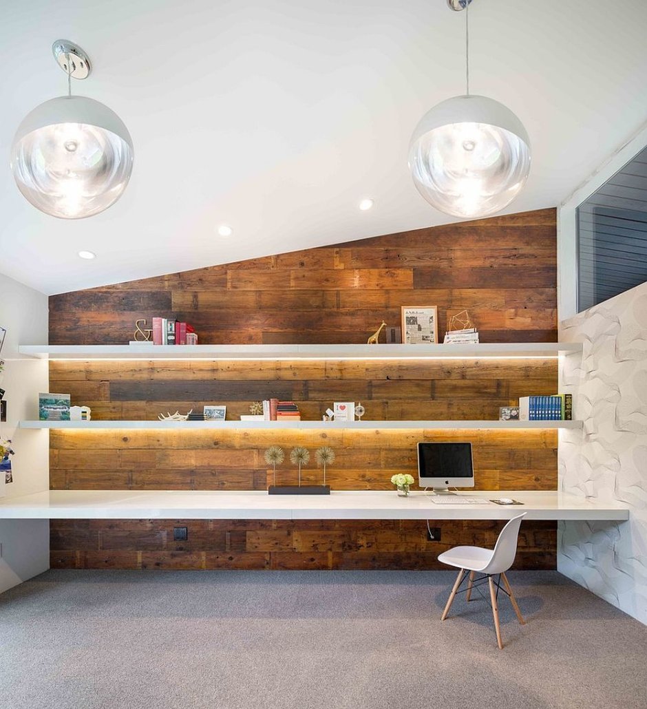 Wooden office wall