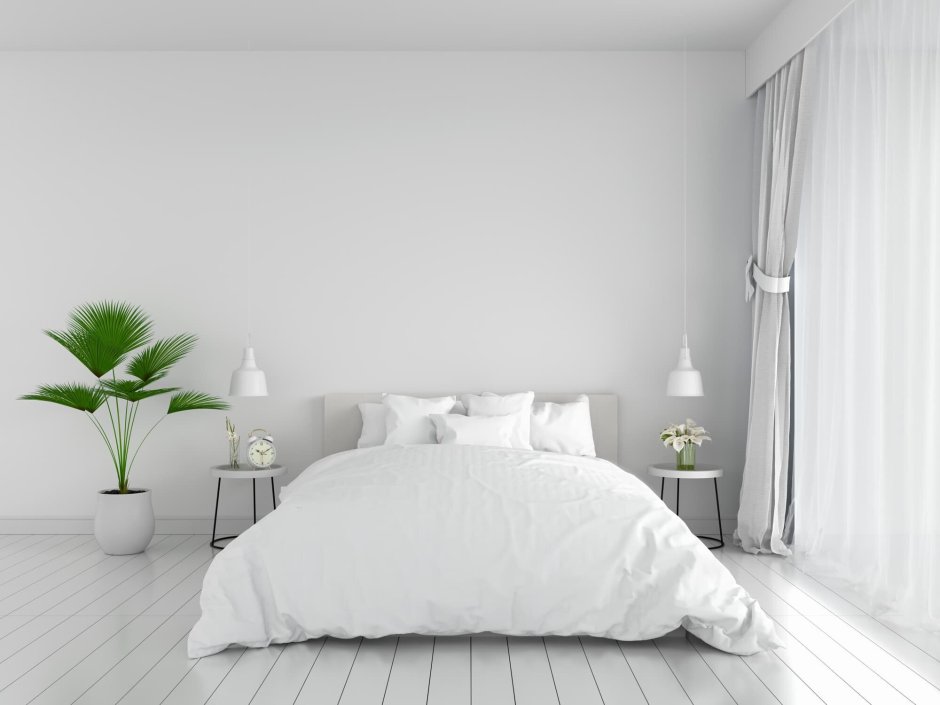 Plain white wall in room