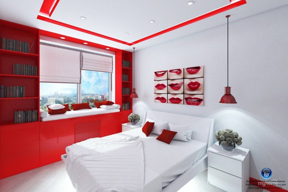 Red interior design