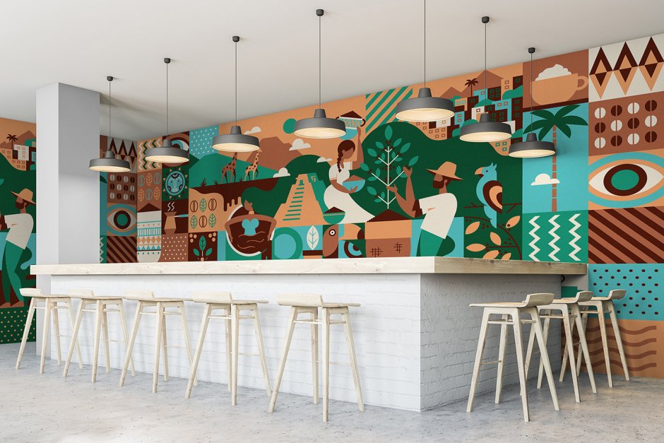 Restaurant wall design